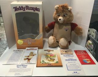 1985 Teddy Ruxpin Bear Worlds Of Wonder Animatronic Character Vintage W/box