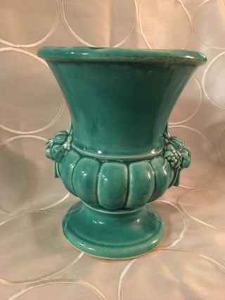 Vintage Mccoy Vibrant Teal Green Vase