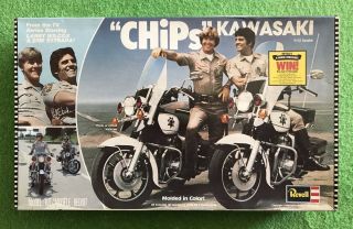 Vintage Revell 7800 " Chips " Kawasaki Model Kit Unassemebled & Gift