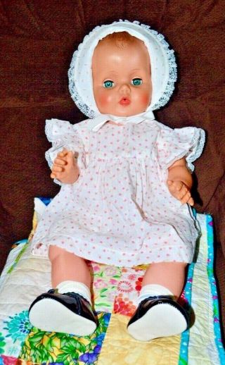 Vintage 1958 25” Hard Plastic/rubber Baby Doll