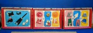 Vtg In Package Heidi & Jan Pocketbook Doll Clothes 3 Outfits Remco C1966
