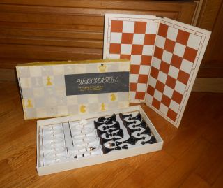 Rare Russian Vintage Soviet Ussr Plastic Chess Set And Board