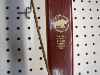 Vintage Bear Polar Semi Recurve Long Bow 57 64 " 1956 Dual Shelf