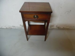 Vintage Dixie - Wooden End Table Nightstand - Mahogany