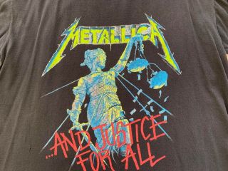 METALLICA AND JUSTICE FOR ALL Vintage t Shirt Size Large 1994 5