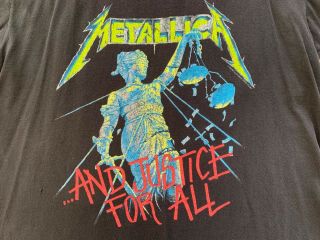 METALLICA AND JUSTICE FOR ALL Vintage t Shirt Size Large 1994 8