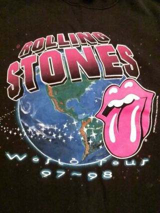 Vintage 1997 Rolling Stones World Tour Sweat Shirt