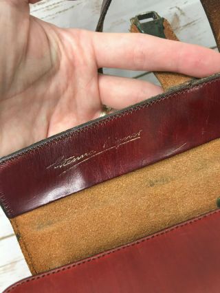 Vtg Etienne Aigner Signature Brown Handmade Leather Hard Shell Purse Bag Doctors 2