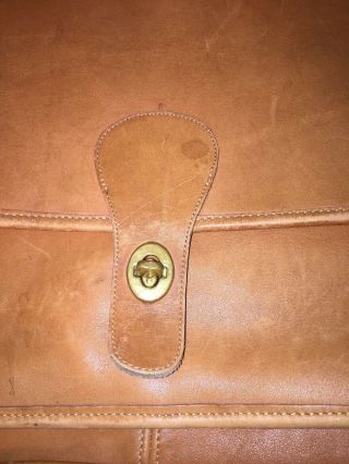 Vintage Coach Tan Leather Messenger Bag Shoulder Purse Briefcase Laptop Bag 2