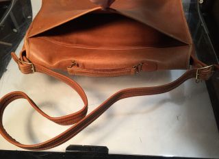 Vintage Coach Tan Leather Messenger Bag Shoulder Purse Briefcase Laptop Bag 5