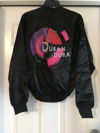 Duran Duran Jacket From 1984 - Size L - Black Silk Satin Rare Vintage 1980s 80s