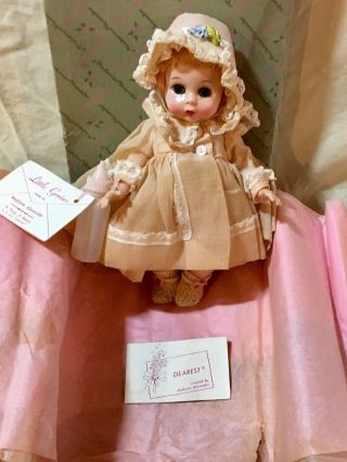 Vintage 8 " Vintage Madame Alexander " Little Genius " Baby Doll Dress/box