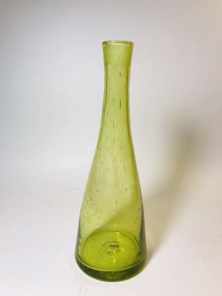 Vintage Blenko Genie Bottle Green 920 - S Designed By Wayne Husted 1959 5