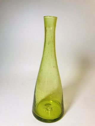 Vintage Blenko Genie Bottle Green 920 - S Designed By Wayne Husted 1959 8