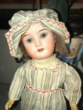 Antique 14 " German Hermann Steiner? Bisque Doll Paper Mache Body Marked 7/0