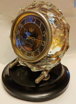 Vintage Russian USSR Crystal Desk Clock,  mechanical 11 jewels,  7 days. 2