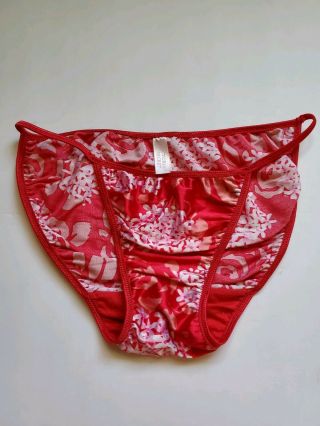 Vintage Victorias Secret Second Skin String Bikini Panty Panties Large L