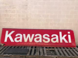 Kawasaki Motorcycle Dealership Outdoor Vintage Sign 3ft X 12ft