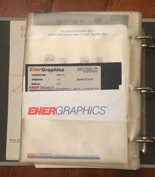 Vtg 1985 ENERGRAPHICS ENERTRONICS 1.  3 Graphics Computer Software Rare 6