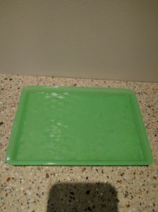 Vintage Large Jadite Green Depression Glass Tray 8 1/2 X 6