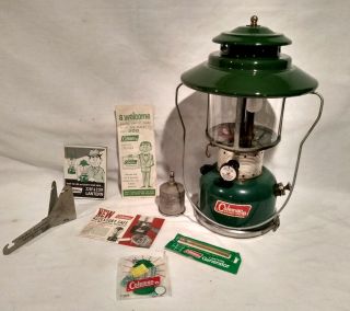 Vintage 1967 Coleman 228f Big Hat Lantern W/accessories Funnel Safe Generator