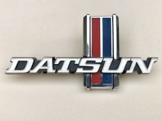 Datsun 620 720 Front Grille Emblem Badge Oem Vintage Japan