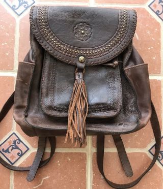 Patricia Nash Jovanna Distressed Vintage Leather Backpack