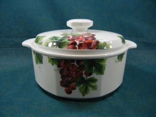 Royal Doulton Vintage Grape Tc1193 Large Covered Casserole Dish With Lid