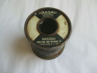 Spool Vintage Western Electric Nassau Rosin Core Solder 1LB Spec at 7076 3