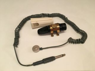 Vintage Conn Alto Saxophone Mouthpiece With Electric Pick Up Plug Cap Lig