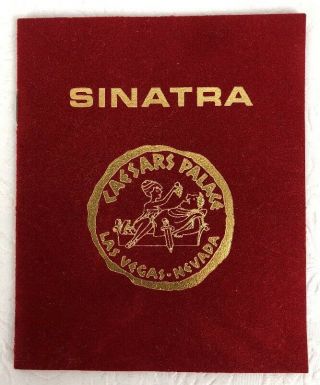 Frank Sinatra Caesars Palace Las Vegas Nevada Table Card Program Vintage 1970s