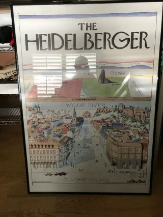 Heidelberg City Poster Vintage Signed A R Stall