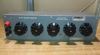 Vintage Biddle - Gray Ac - Dc Decade Resistor,  Cat.  No.  601144 - 3,  1 Ohm To 10k Ohms