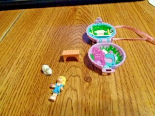1993 Vintage Polly Pocket - Easter Bunny Fun Locket - Bluebird Toys