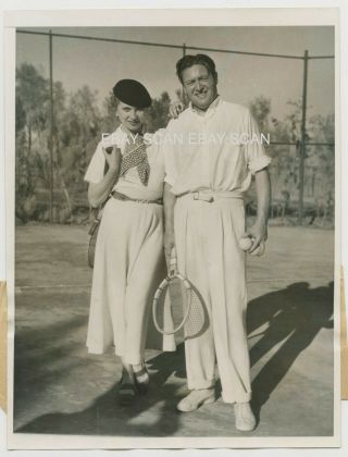Lilyan Tashman Edmund Lowe Tennis Vintage Candid Photo 1933