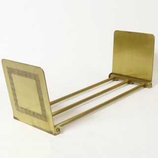 Bradley & Hubbard Vtg Art Deco Brass Book Rack Bookends