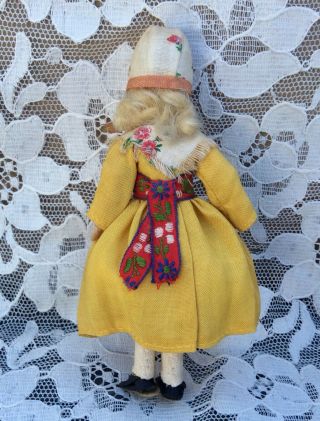Vintage Early 1940s/50s Erna Meyer Ermey Stockinet Cloth Dollhouse Doll Swedish 4