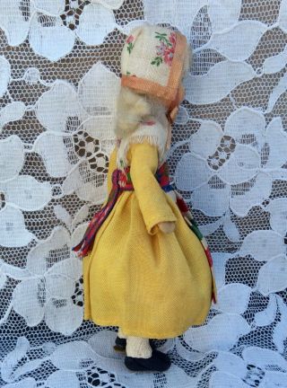 Vintage Early 1940s/50s Erna Meyer Ermey Stockinet Cloth Dollhouse Doll Swedish 5