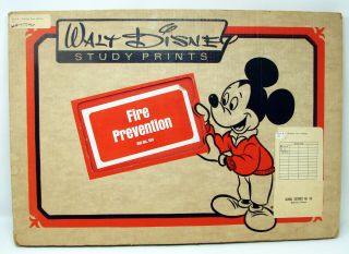 Vintage Walt Disney Study Prints Fire Prevention Set Educational No 100 Complete