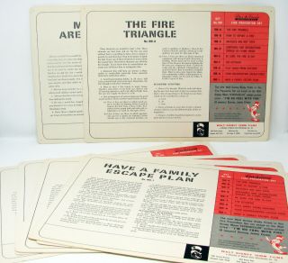 Vintage Walt Disney Study Prints Fire Prevention Set Educational No 100 Complete 4