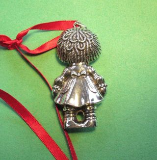 Vtg.  1975 Sterling Silver Cazenovia Abroad Bobbs Merrill Ornament - Raggedy Ann 2