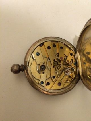 Vintage Fine Silver Wind - up No Name Pocket Watch - No Key - For Repair 031658 2
