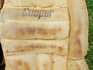 Vintage Cooper Leather Cowhide Hockey Goalie Leg Pads Ice Hockey Equipment 3
