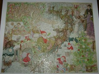Vintage Springbok 1000 Piece Puzzle THE NIGHT BEFORE CHRISTMAS Complete 4