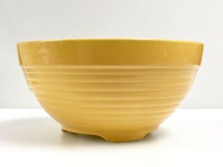 Vintage Bauer Pottery Footed Ringware Punch Bowl Yellow California Pottery