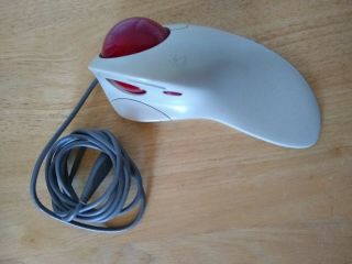 VINTAGE LOGITECH TRACKMAN MARBLE FX T - CJ12 PS/2 MOUSE Fully 3