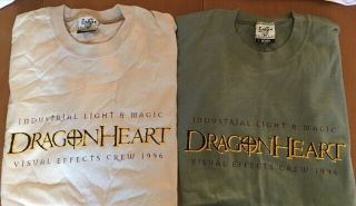 Vintage Dragonheart 1996 Industrial Light And Magic Visual Effects Crew T - Shirt