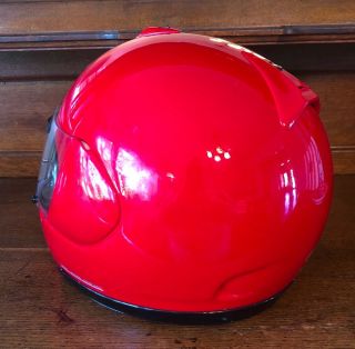 Vintage ARAI QUANTUM / E Motorcycle Helmet SOLID RED Size XL 7 5/8 