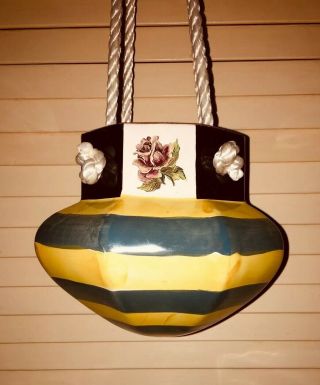 Vintage Mackenzie Childs Sea And Shore Hanging Planter