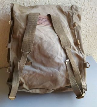TRUE VTG 1960 ' s Boy Scouts of America Canvas & Leather Yucca 574 Backpack 14x16 3